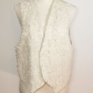 Coldwater Creek Vintage Farmhouse Style Women's Vest 100%Silk size M Made n USA